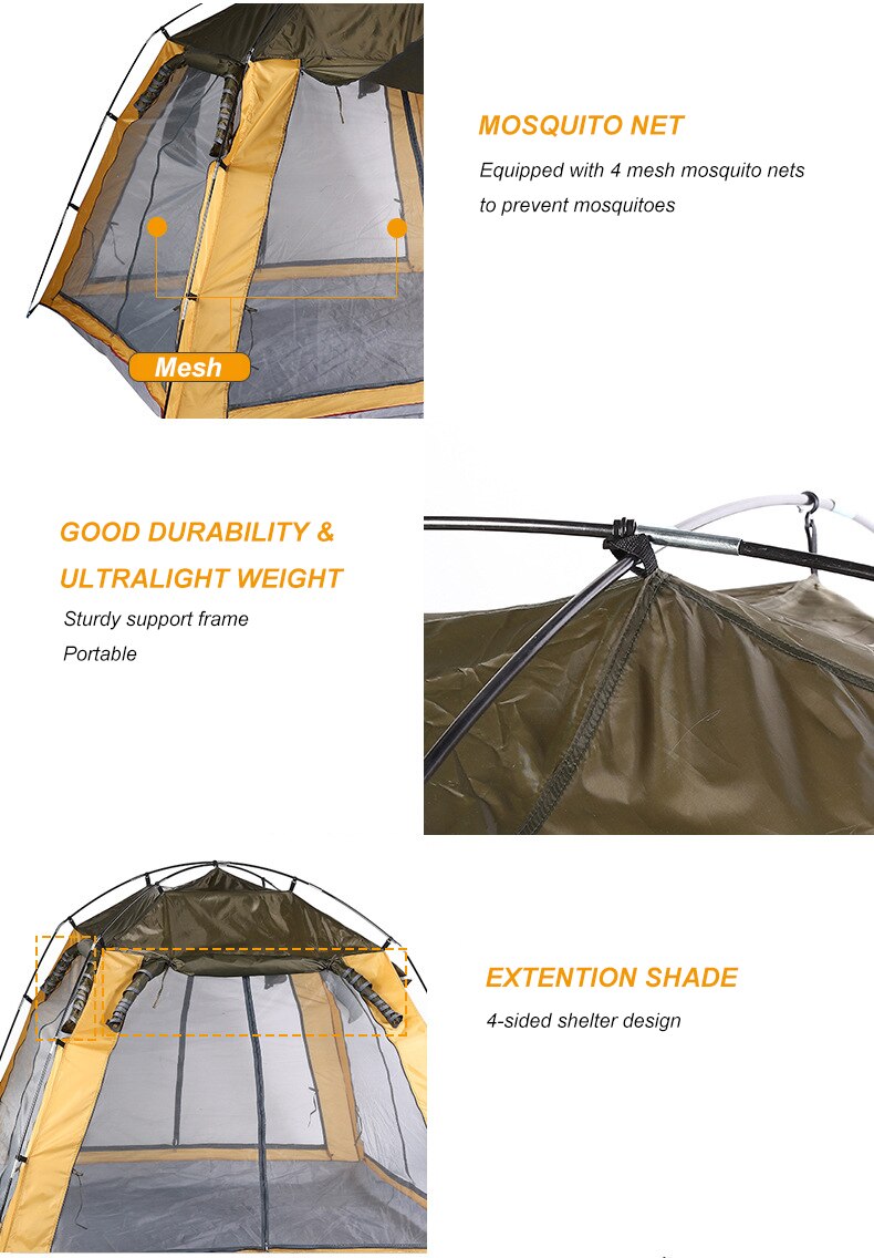 Cheap Goat Tents Outdoor Tent Camping Gauze Net Tent Breathable Sunscreen Ventilation Insect Prevention 3 4 People Camping Fishing Tent   